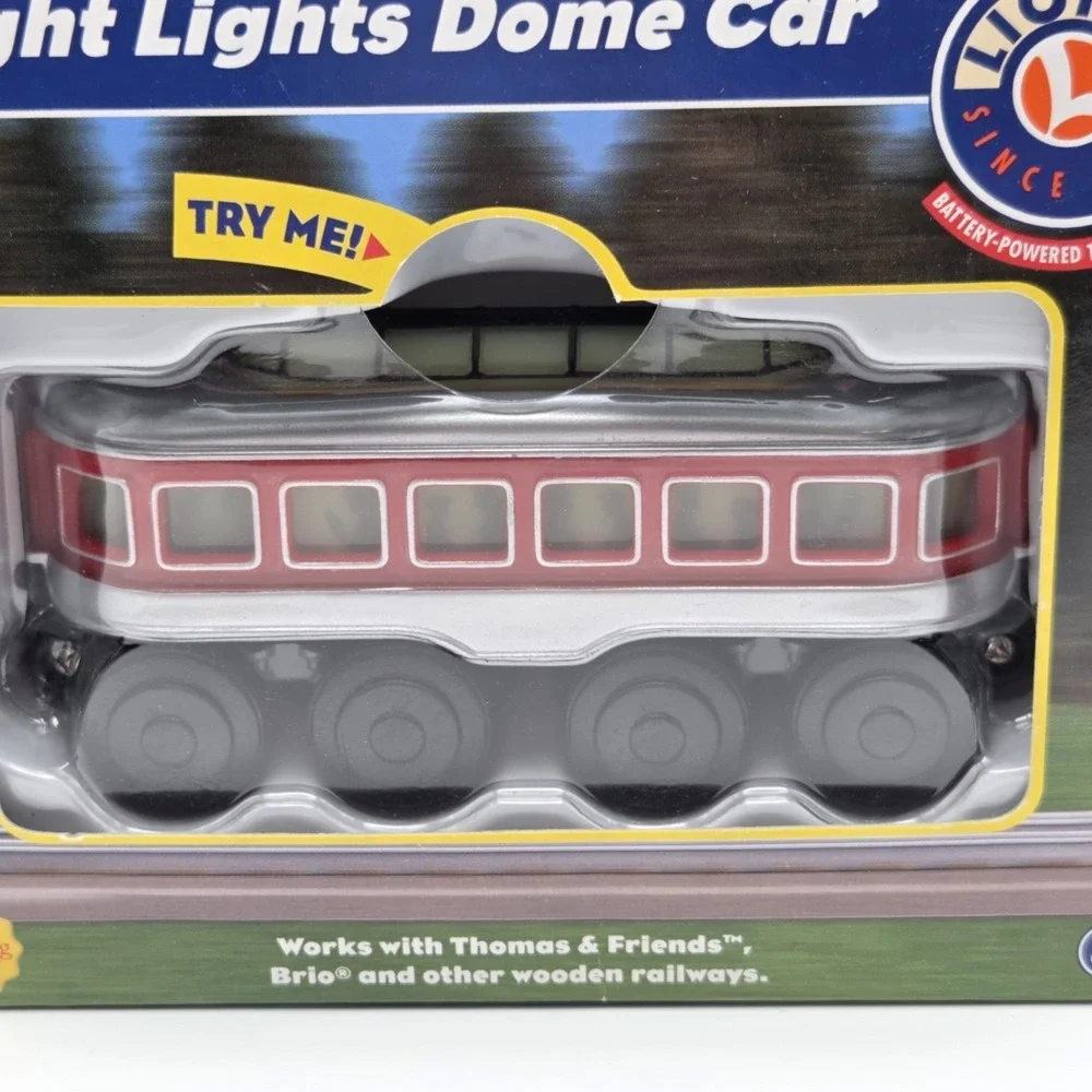 Lionel Wooden Railway Bright Lights Dome Car & Cling-Clang Coal Car ‎   NEW